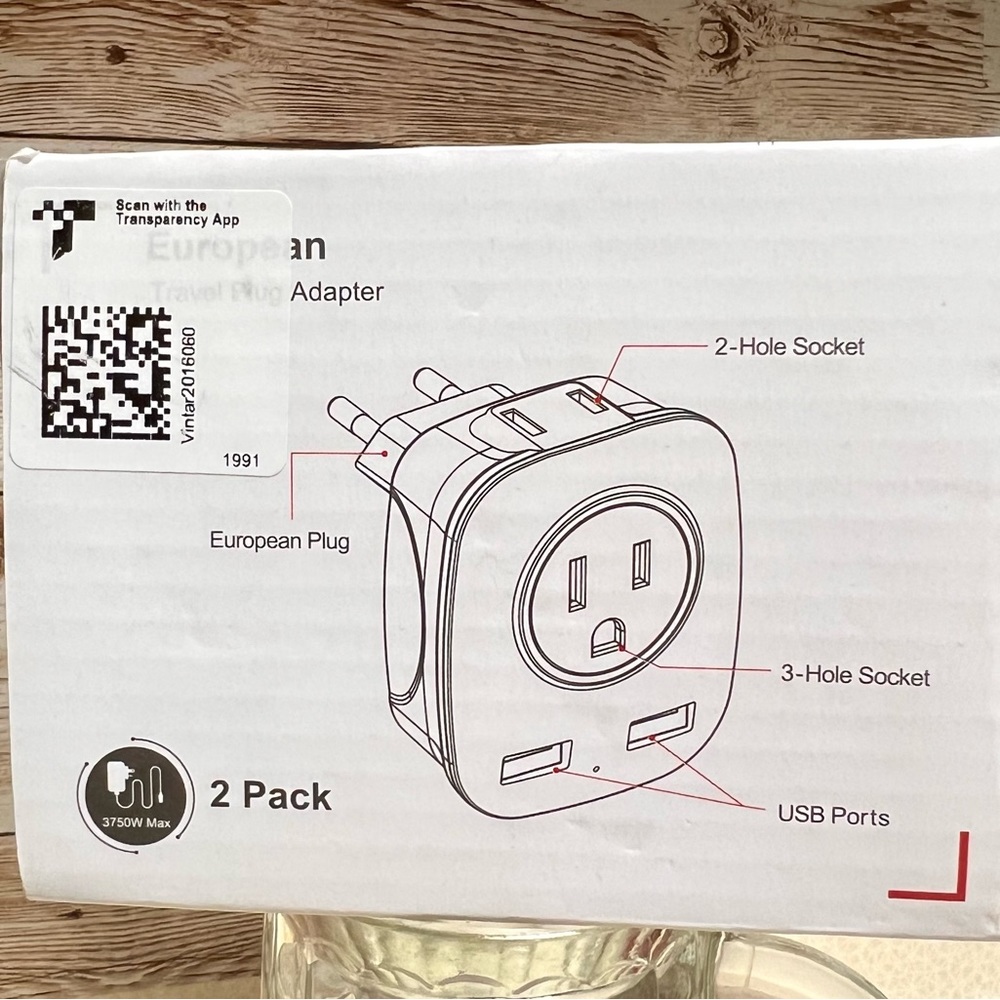 European Travel Plug Adapter, VINTAR International Power Adaptor with 2 USB